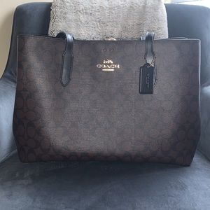 Coach Signature Canvas Coated Tote